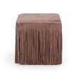 TOV Furniture Daphne Square Suede Fringe Ottoman