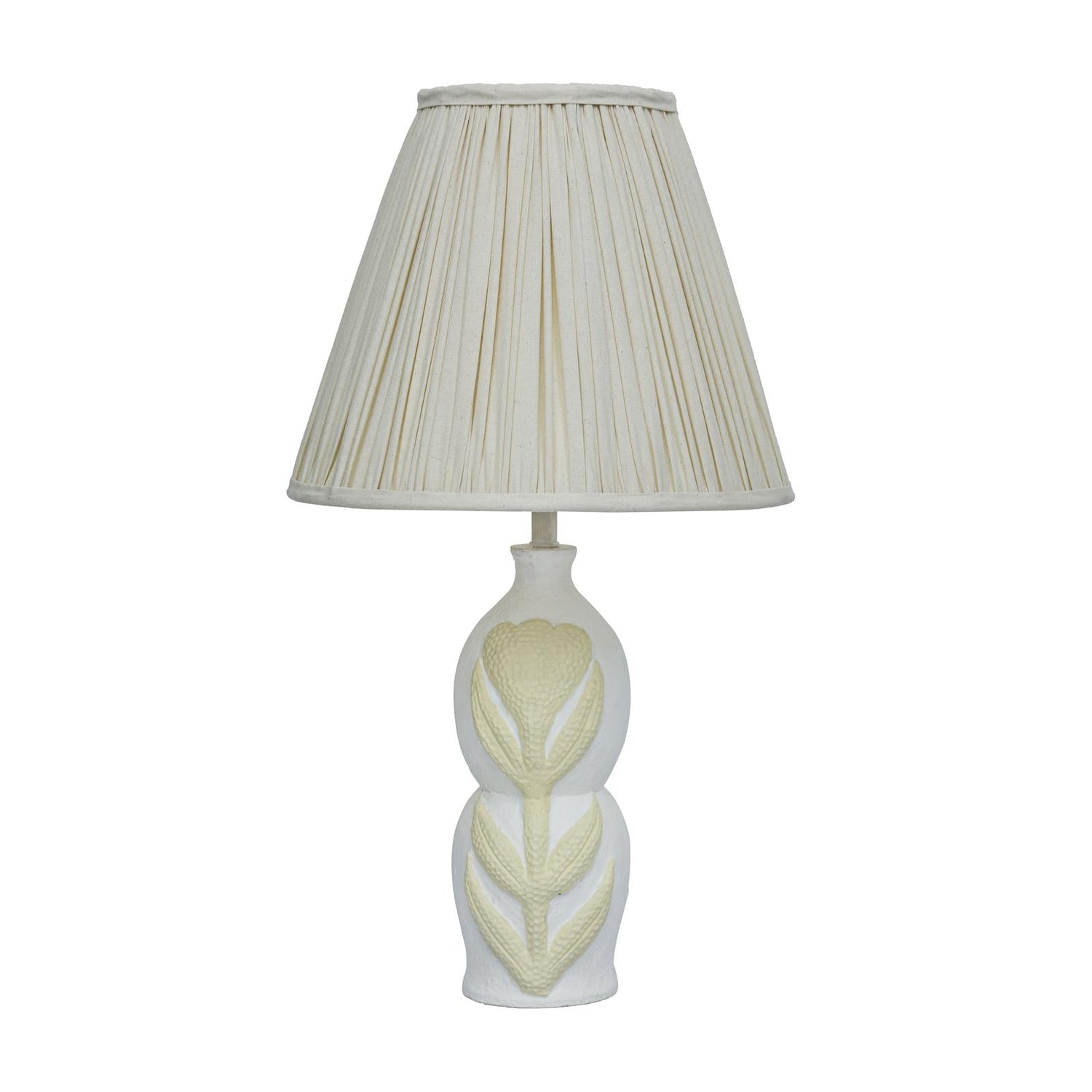 TOV Furniture Edith Curved Papier Mache Flower Pleated Table Lamp