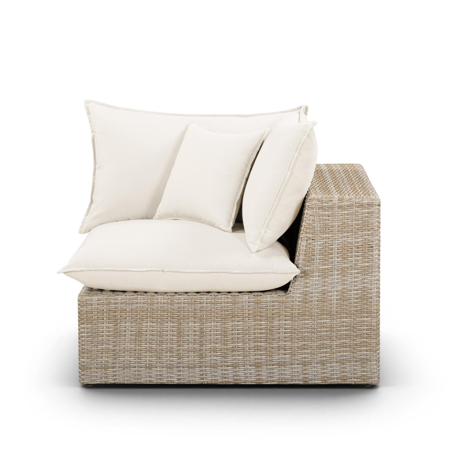 TOV Furniture Cali Performance Fabric & Wicker Outdoor Modular Components