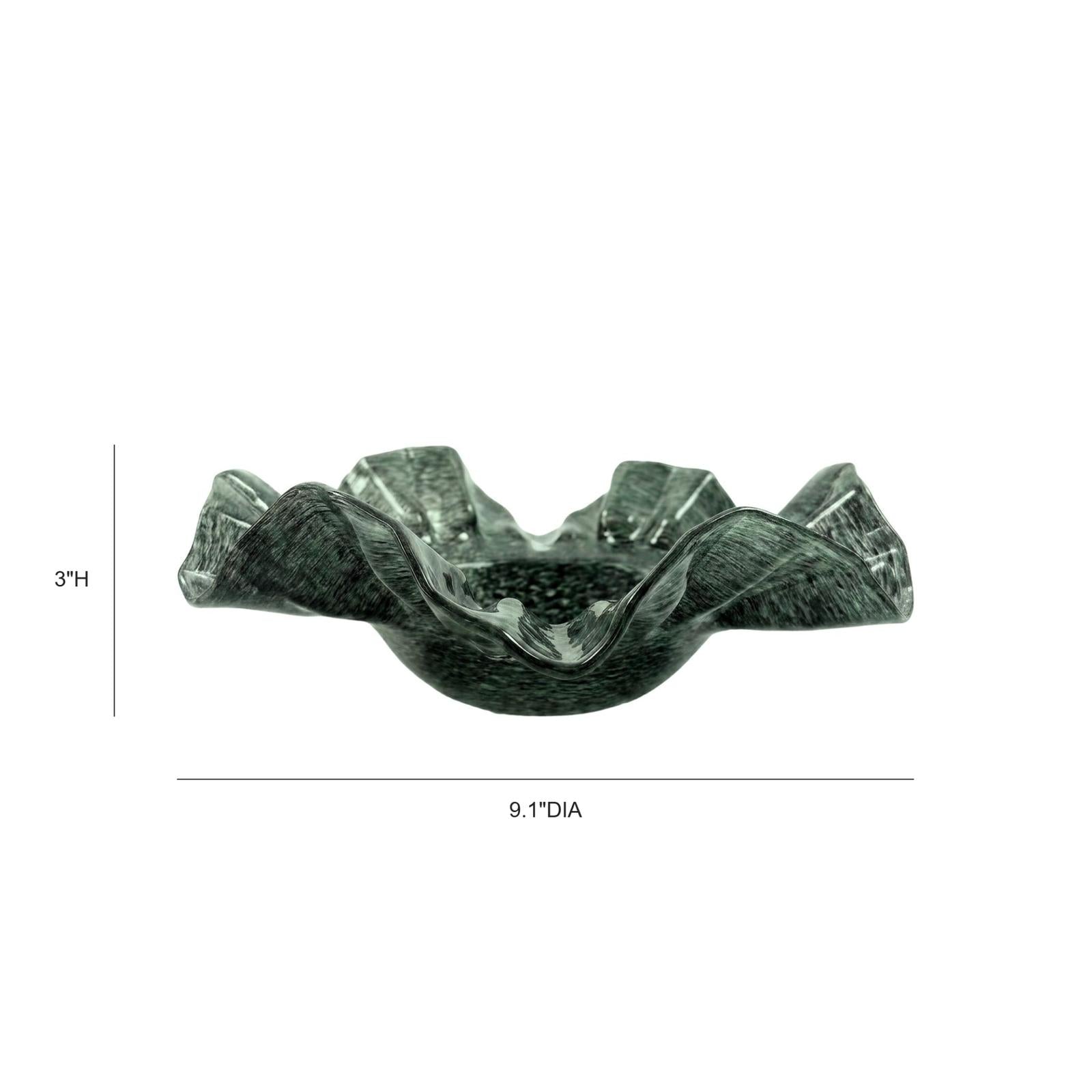 TOV Furniture Col Green Glass Bowl