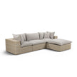 TOV Furniture Cali 4-Piece Performance Fabric & Wicker Outdoor Sectional