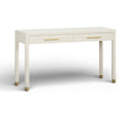 TOV Furniture Dani Cream Faux Shagreen 2-Drawer Console Table