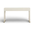 TOV Furniture Dani Cream Faux Shagreen 2-Drawer Console Table