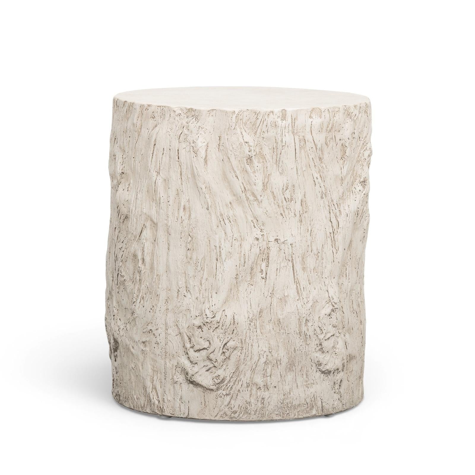 TOV Furniture Fawn Driftwood Concrete Indoor/Outdoor Side Table