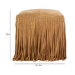 TOV Furniture Daphne Square Suede Fringe Ottoman
