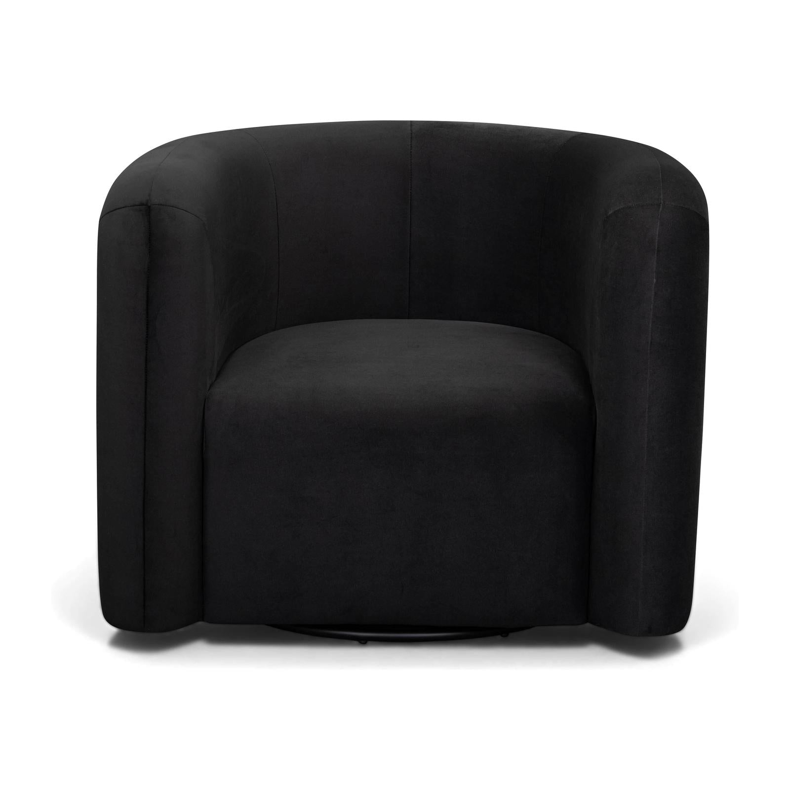 TOV Furniture Curves Performance Velvet Swivel Accent Chair