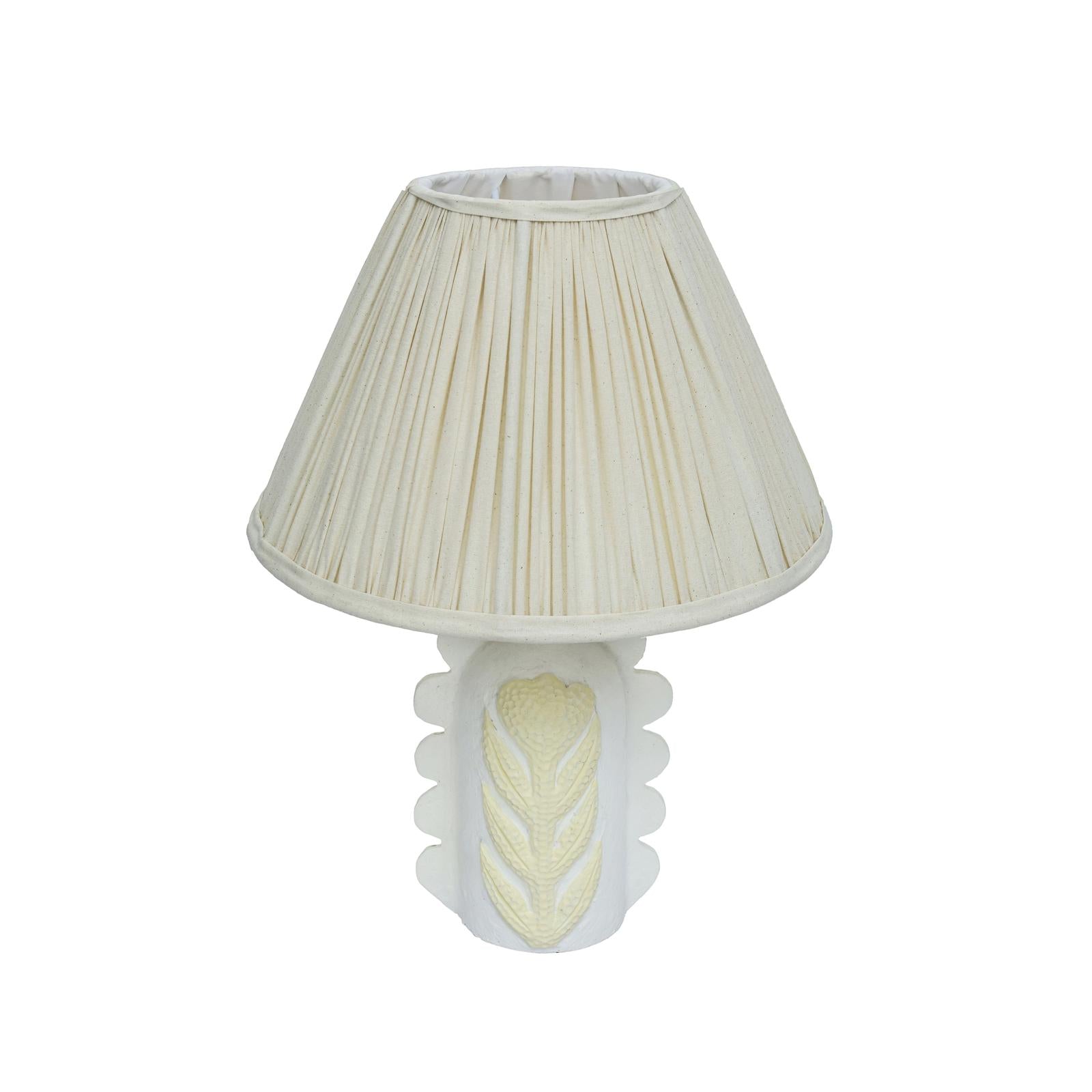 TOV Furniture Edith Scalloped Papier Mache Flower Pleated Table Lamp