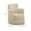 TOV Furniture Passe Tasseled Velvet Swivel Accent Chair