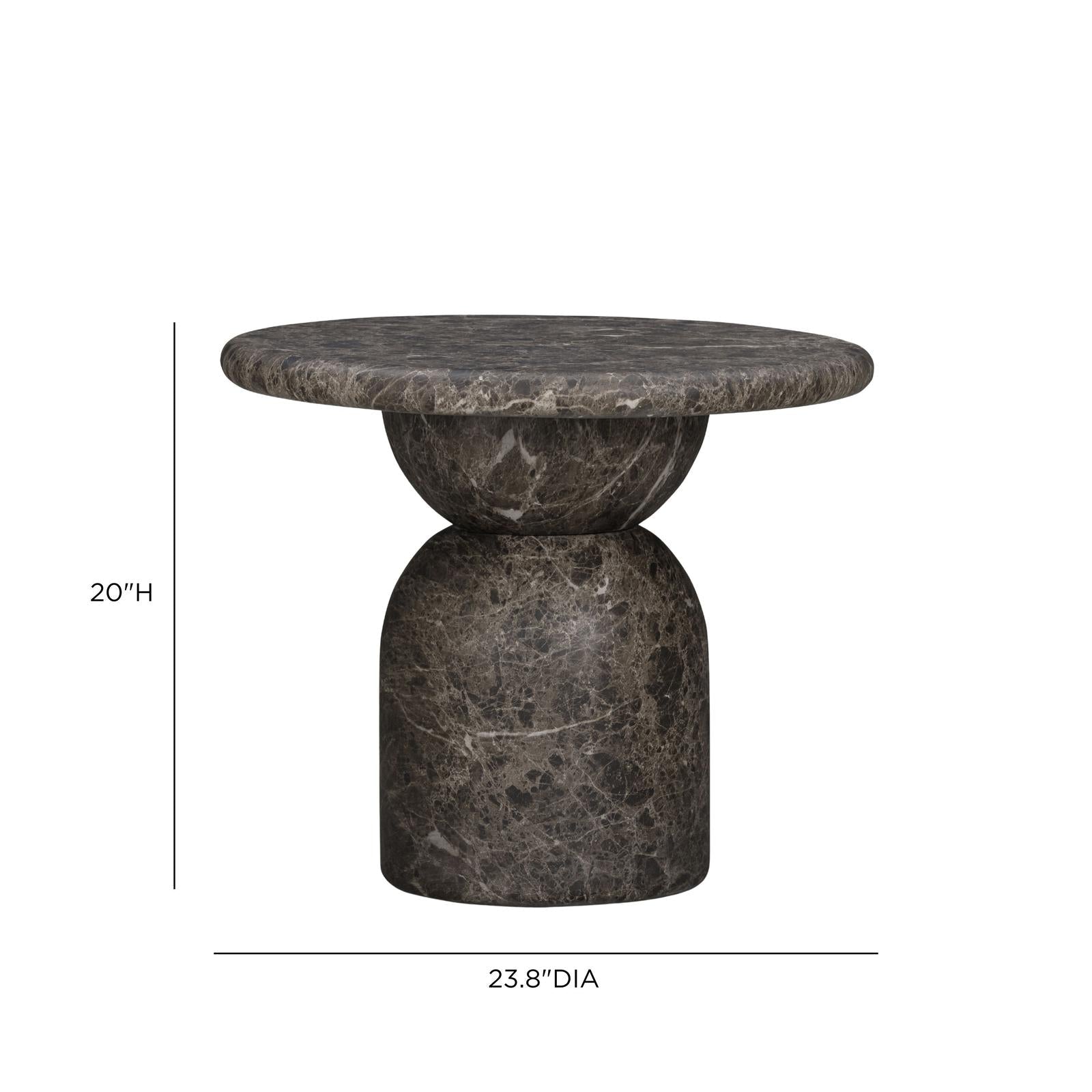 TOV Furniture Cynthia Concrete Indoor/Outdoor Side Table