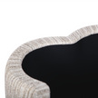 TOV Furniture Lilou Cream Striped Jacquard Storage Accent Stool
