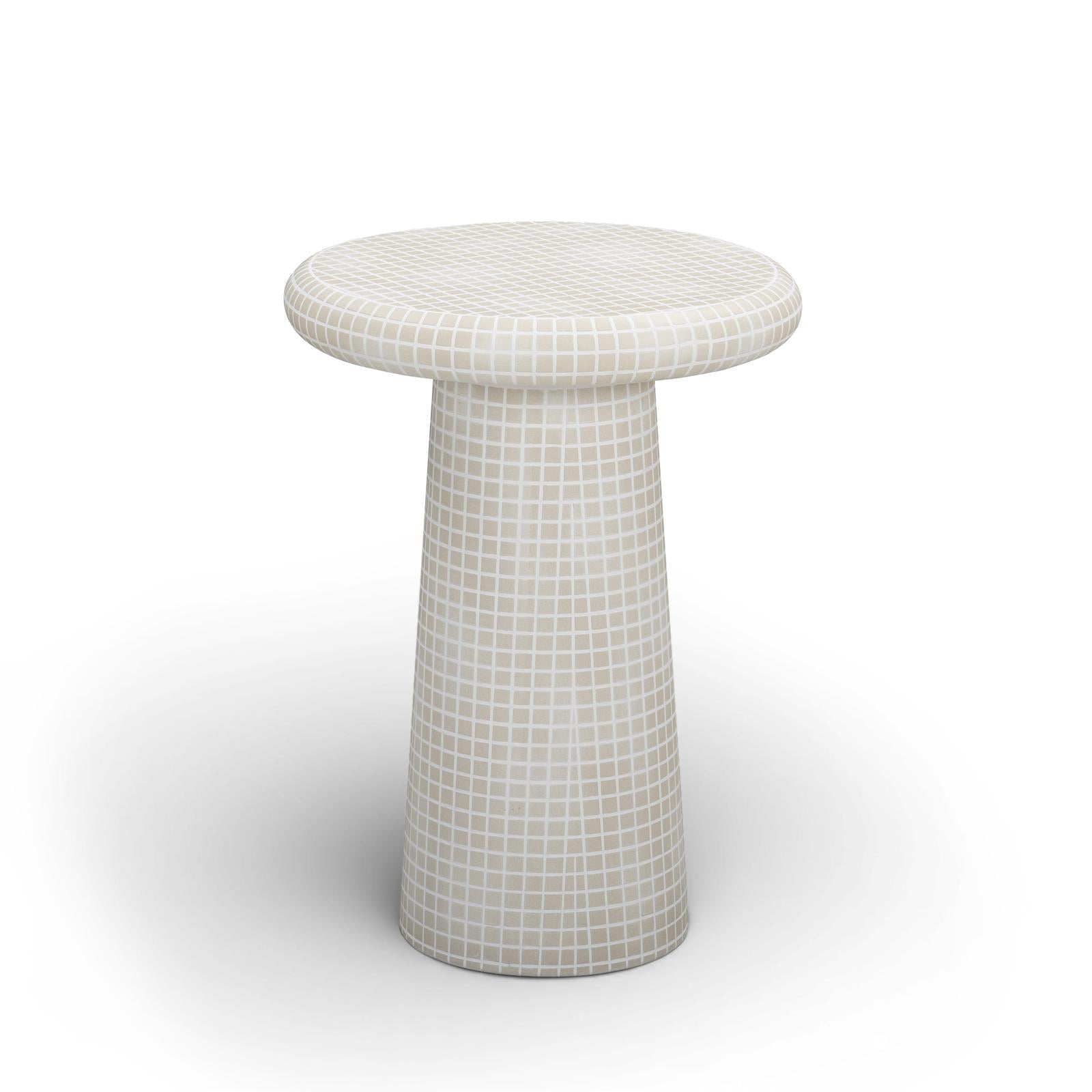 TOV Furniture Monica Tiled Pattern Indoor/Outdoor Side Table