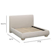 TOV Furniture Rayne Textured Fabric Bed
