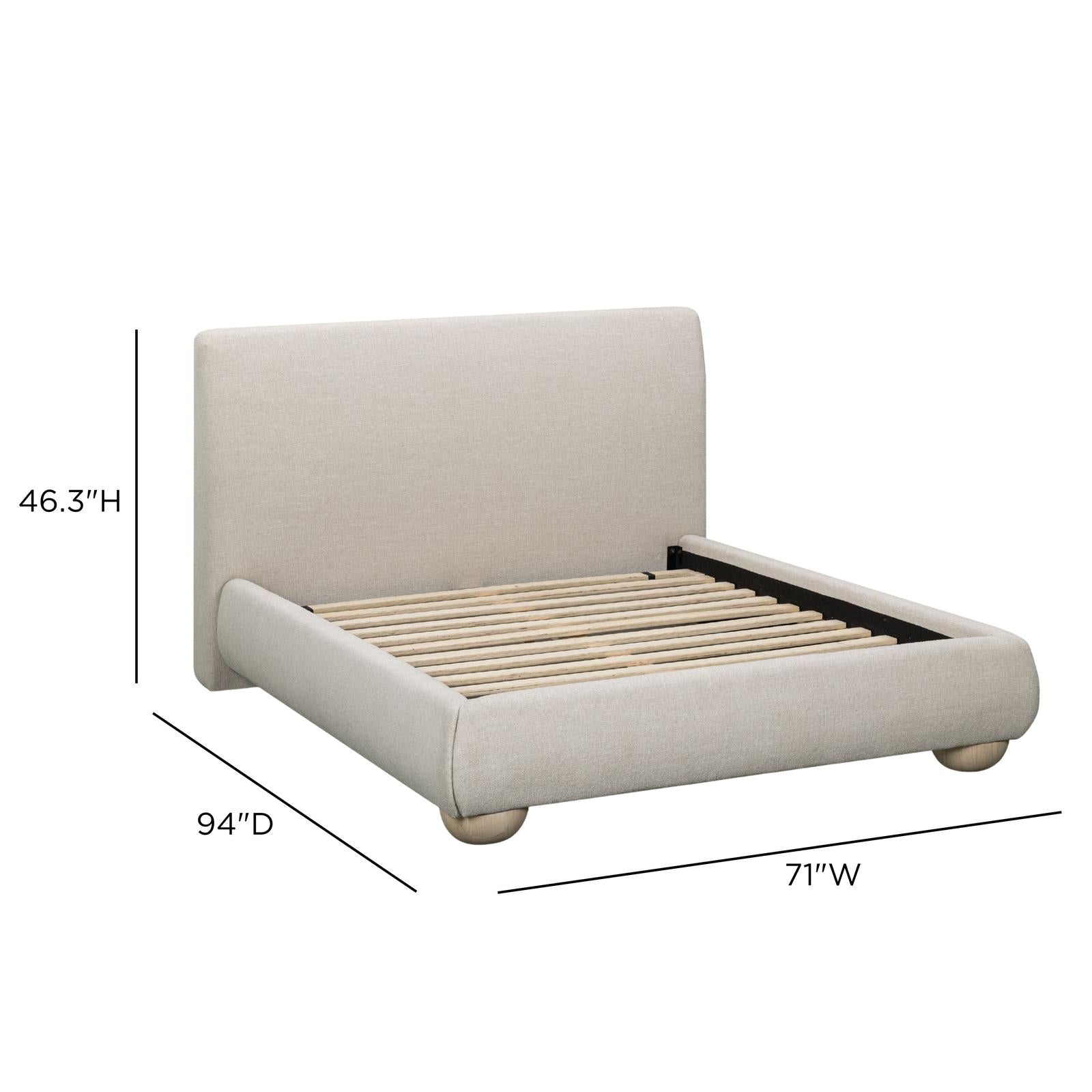 TOV Furniture Rayne Textured Fabric Bed