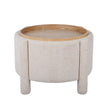 TOV Furniture Bellamy Railroad Chenille Storage Stool With Reversible Tray Top