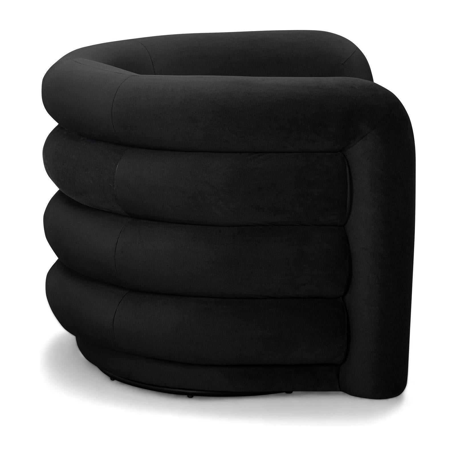 TOV Furniture Curves Performance Velvet Swivel Accent Chair