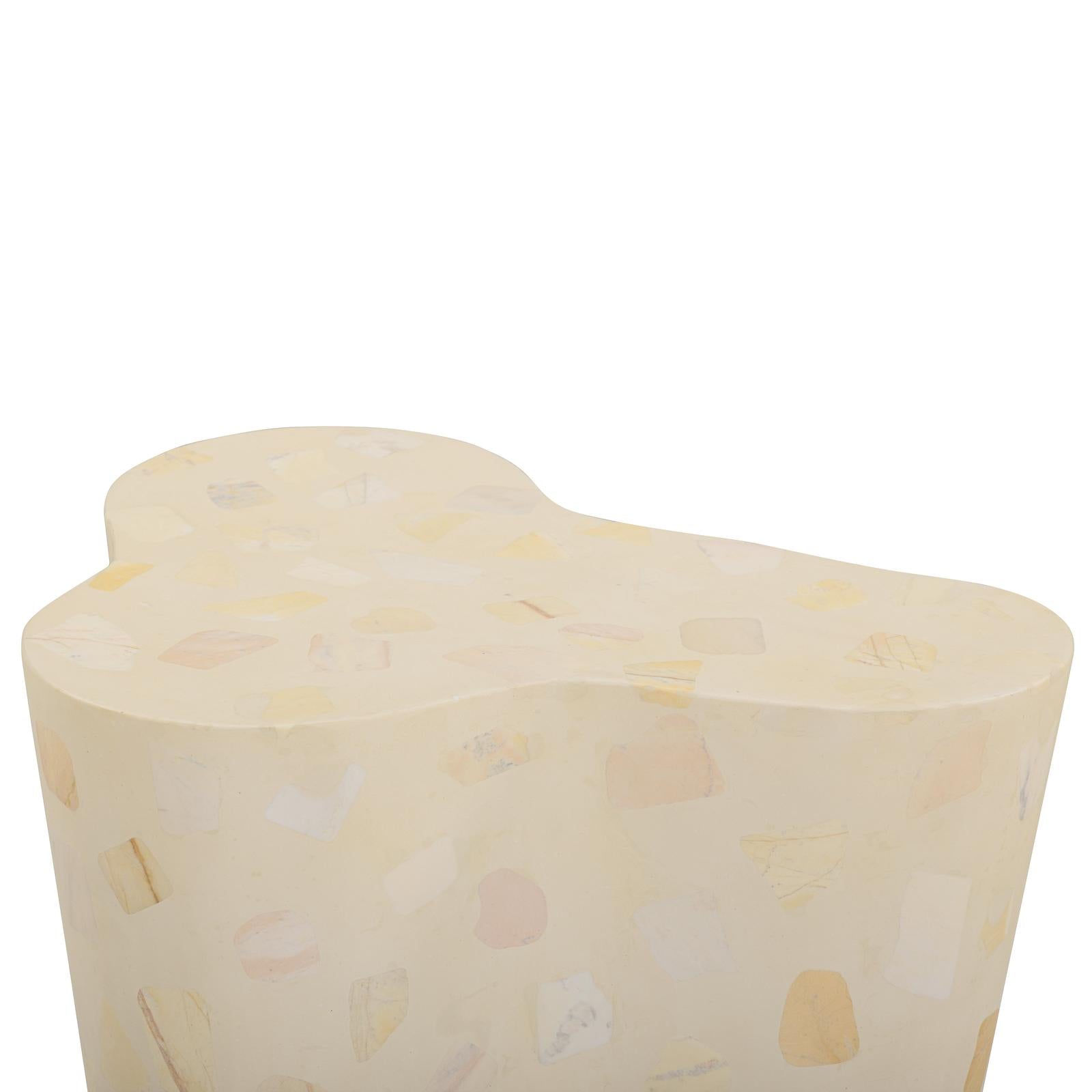 TOV Furniture Slab Faux Terrazzo Indoor/Outdoor Side Table