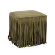 TOV Furniture Daphne Square Suede Fringe Ottoman