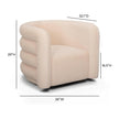 TOV Furniture Curves Performance Velvet Swivel Accent Chair