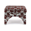 TOV Furniture Raji Leopard Performance Jacquard Ottoman