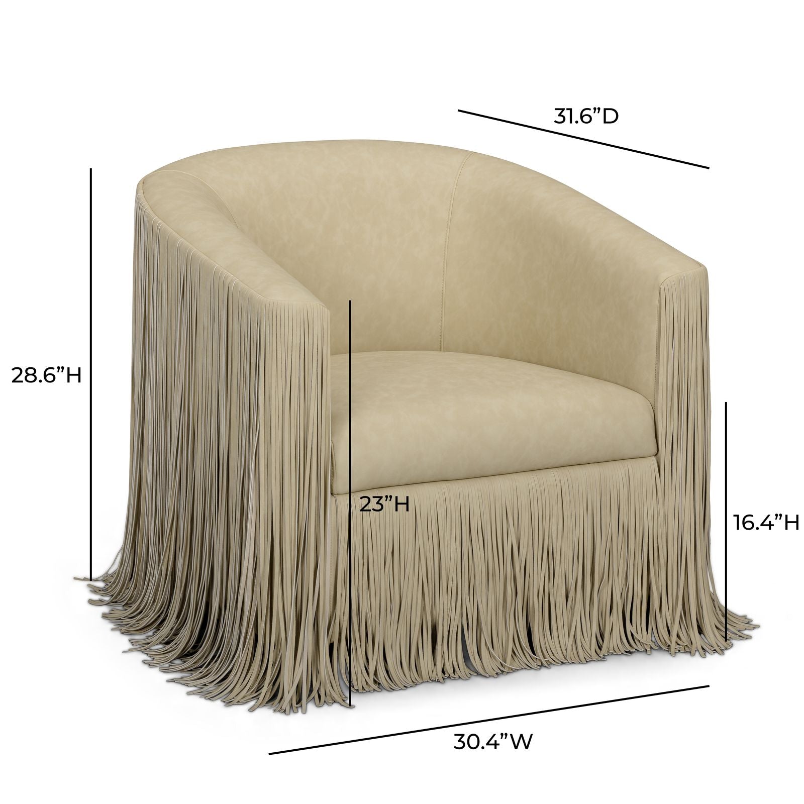 TOV Furniture Shag Me Swivel Chair