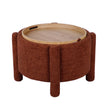 TOV Furniture Bellamy Railroad Chenille Storage Stool With Reversible Tray Top