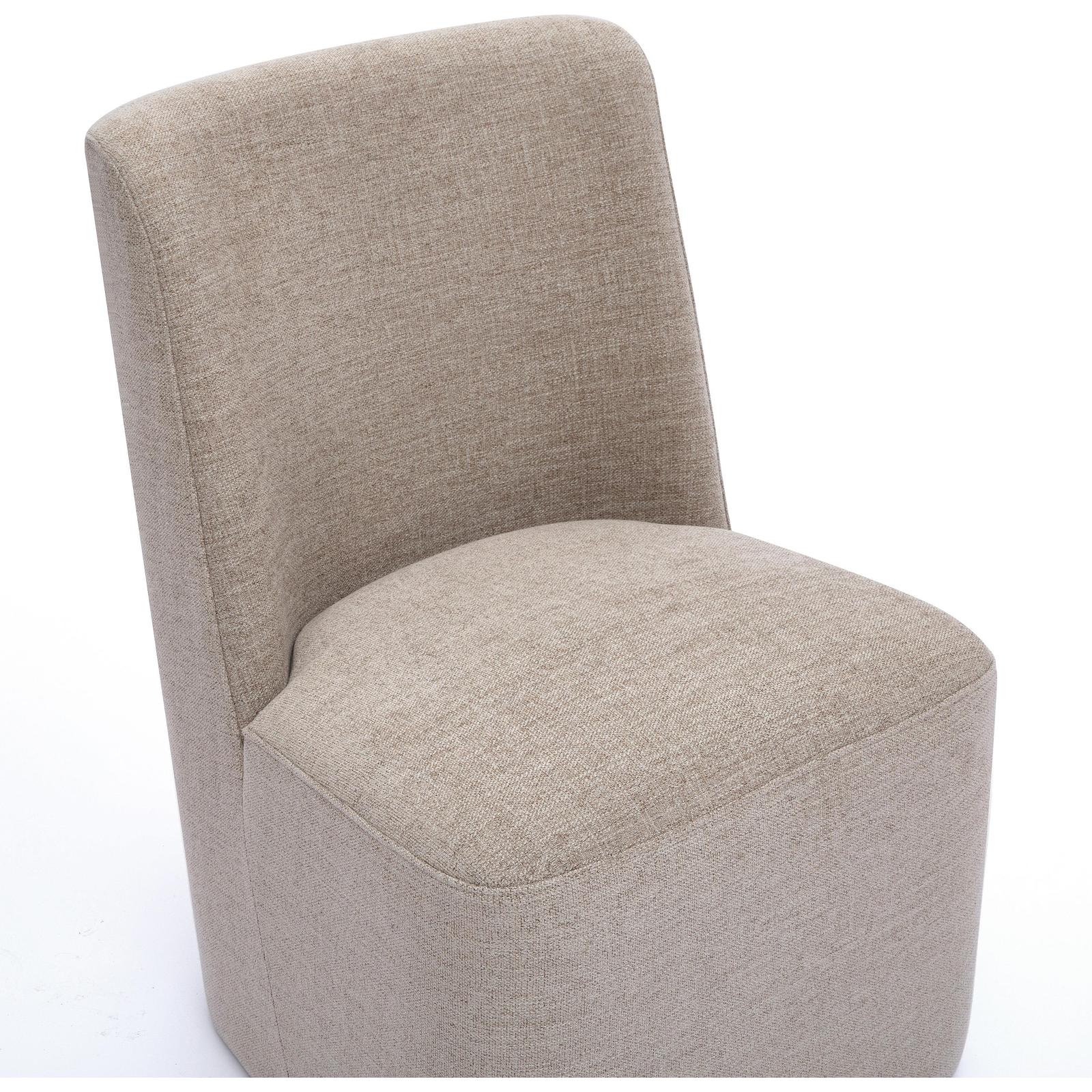 TOV Furniture Melissa Performance Fabric Rolling Dining Chair