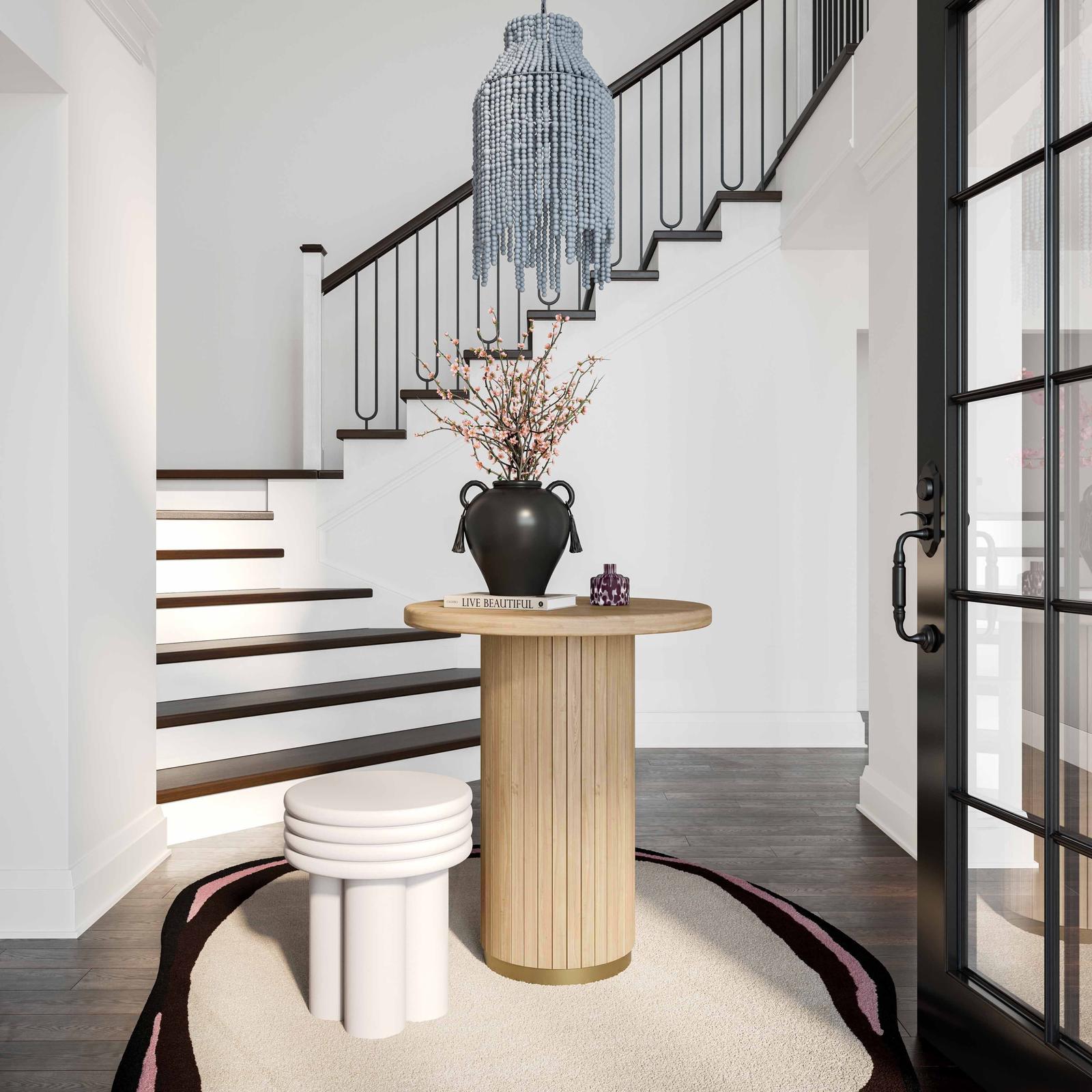 TOV Furniture Chelsea Oak Ash Wood Entry Table