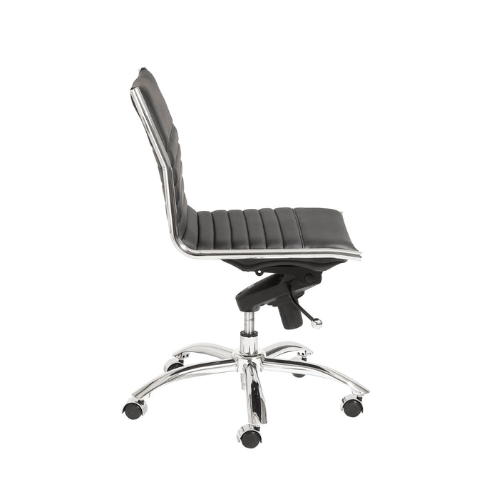 Euro Style Dirk Armless Low Back Office Chair