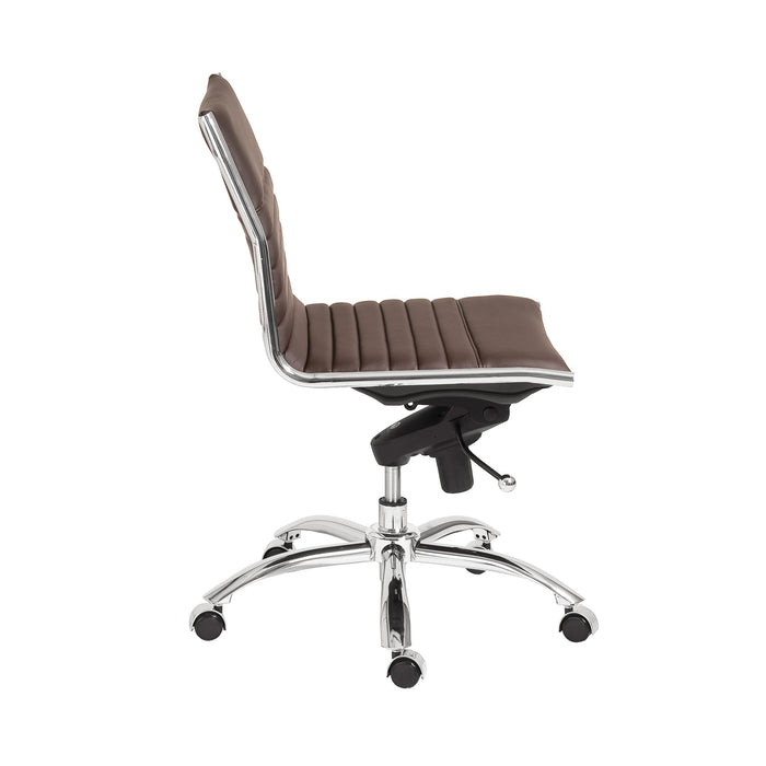 Euro Style Dirk Armless Low Back Office Chair