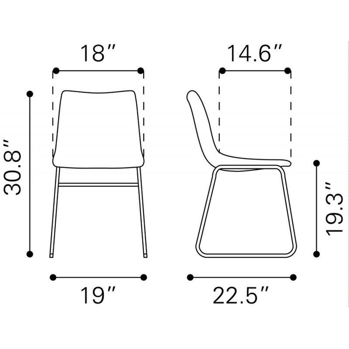 Zuo Smart Dining Chair - Set of 2