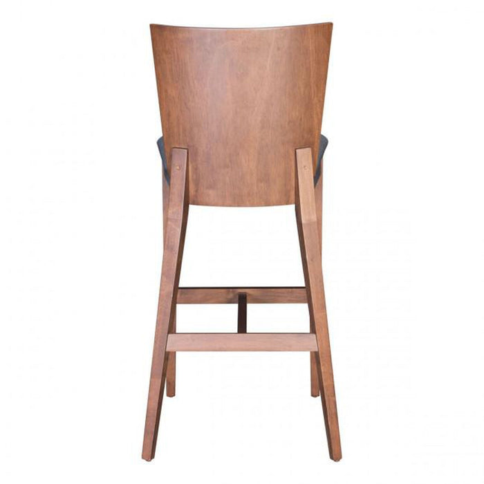 Zuo Ambrose Bar Chair Walnut & Dark Gray - Set of 2