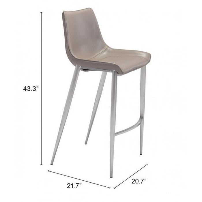 Zuo Magnus Bar Chair - Set of 2
