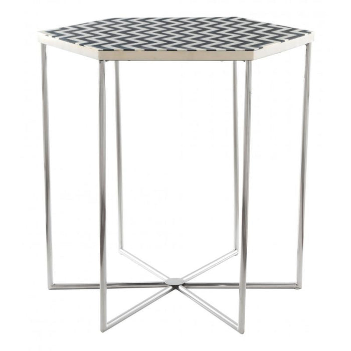 Zuo Forma Side Table Black & White