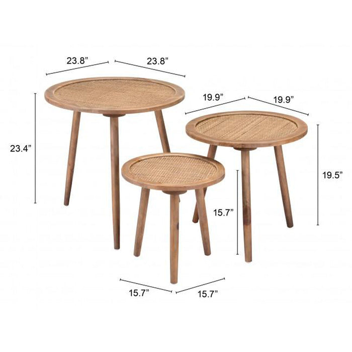 Zuo Paul Accent Tables Natural