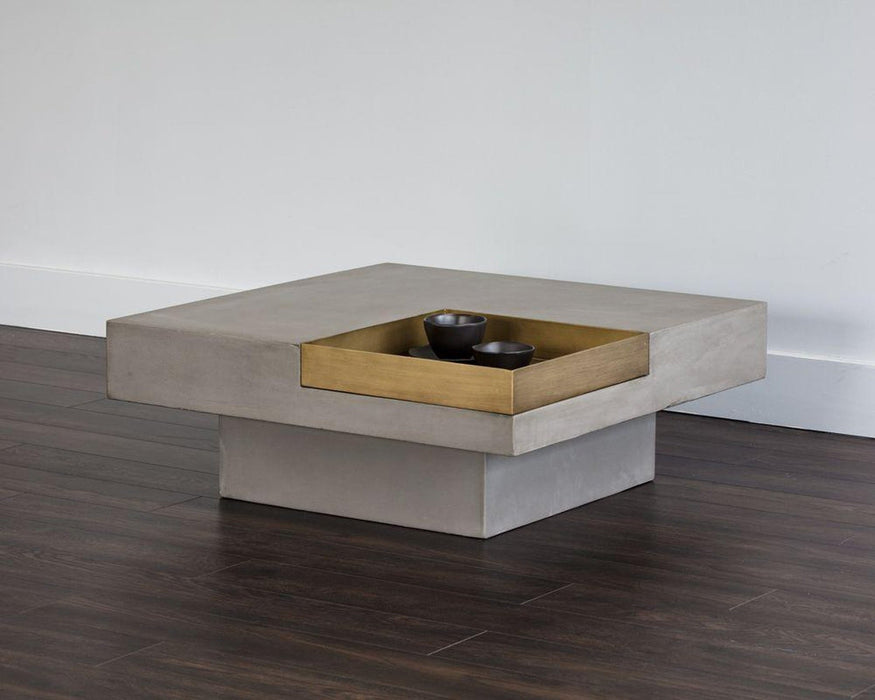 Sunpan Square Quill Coffee Table