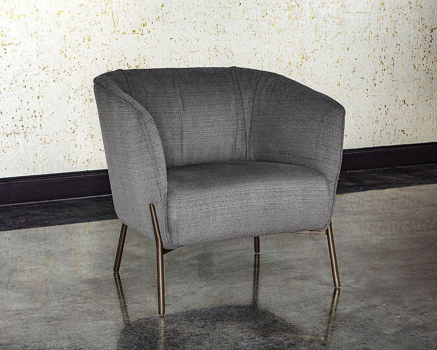 Sunpan Klein Lounge Chair - Zenith Graphite Grey