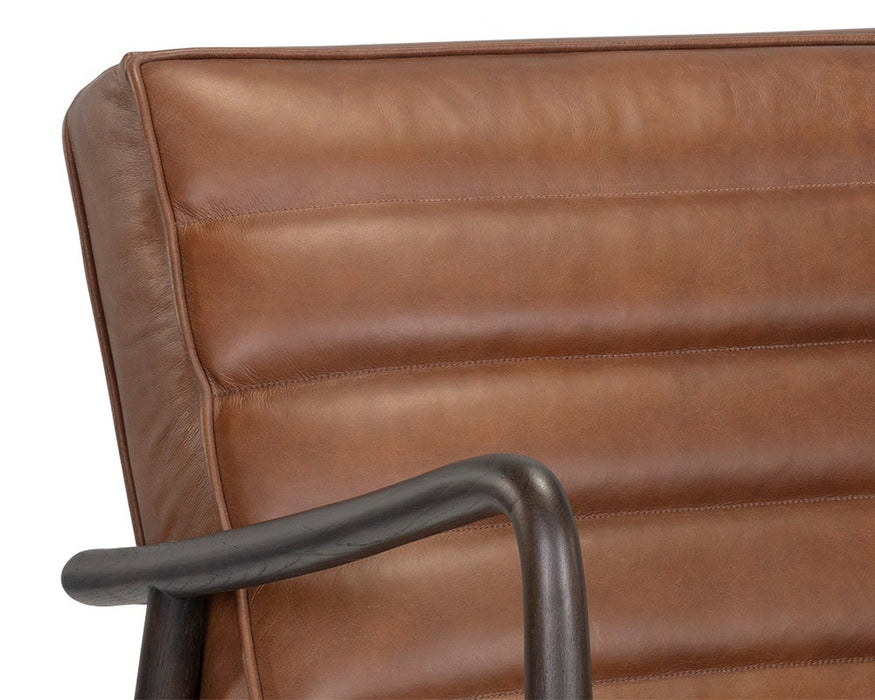 Sunpan Lyric Lounge Chair - Vintage Caramel Leather