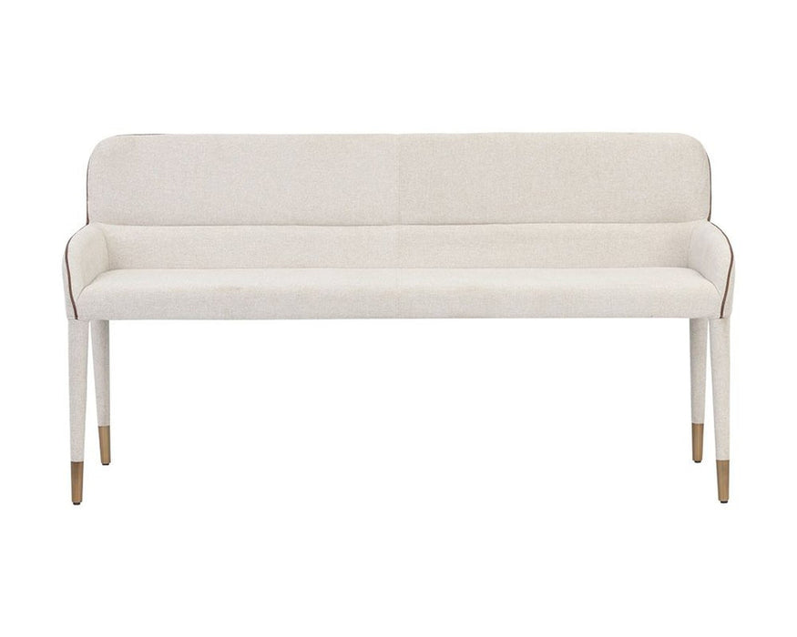 Sunpan Cortland Banquette - Belfast Oatmeal