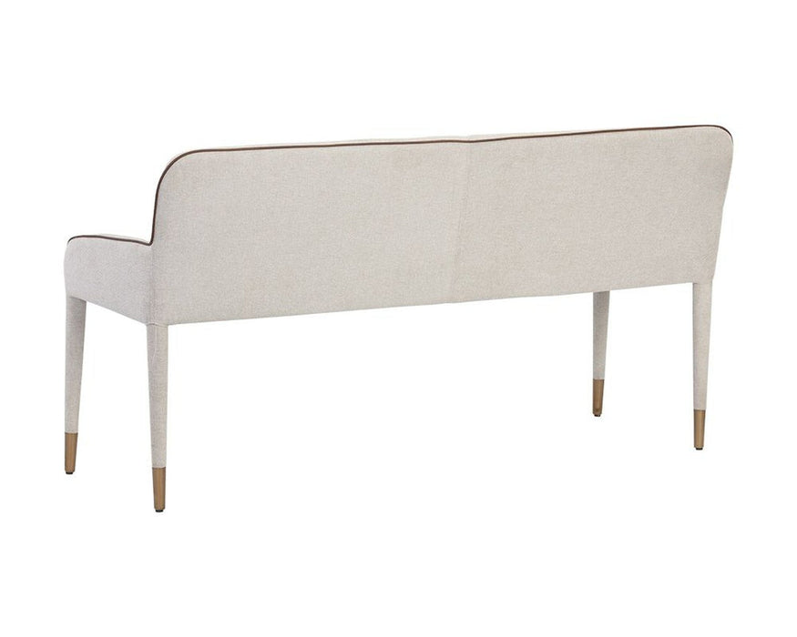 Sunpan Cortland Banquette - Belfast Oatmeal