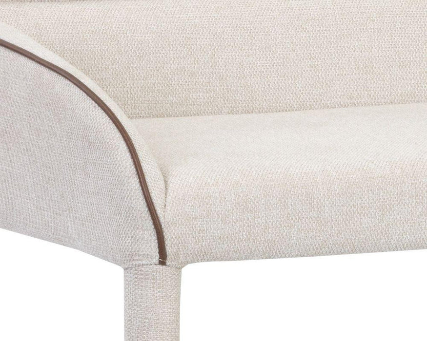 Sunpan Cortland Banquette - Belfast Oatmeal