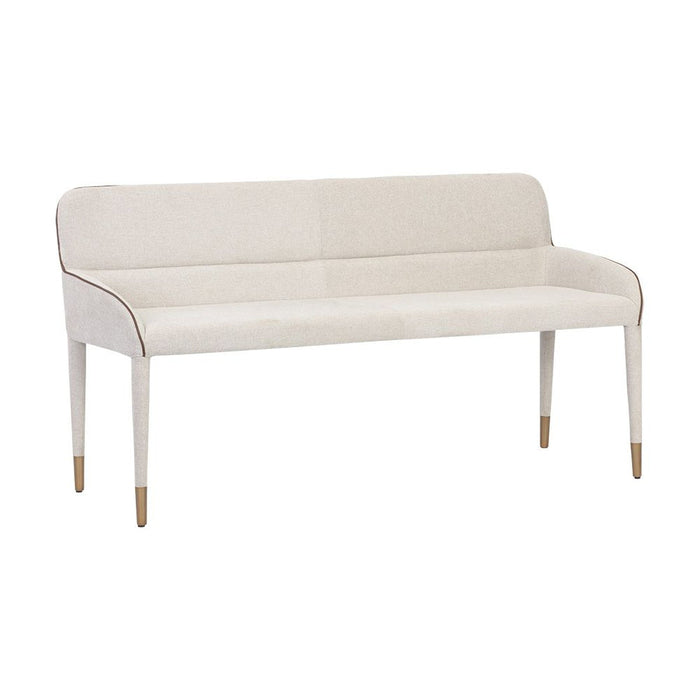 Sunpan Cortland Banquette - Belfast Oatmeal