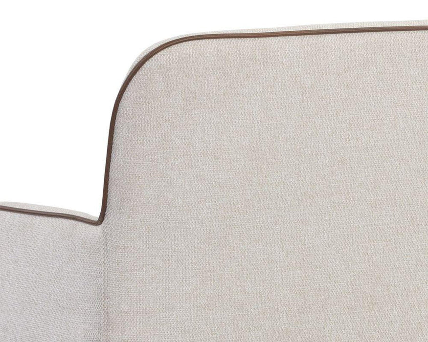 Sunpan Cortland Banquette - Belfast Oatmeal