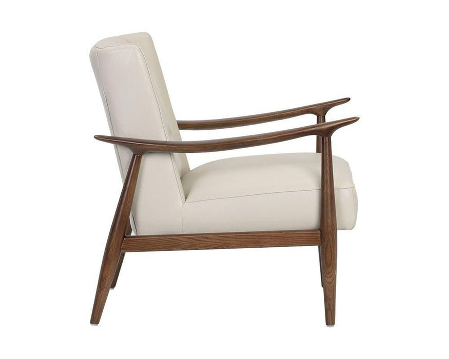 Sunpan Azella Lounge Chair - Manchester Stone Leather