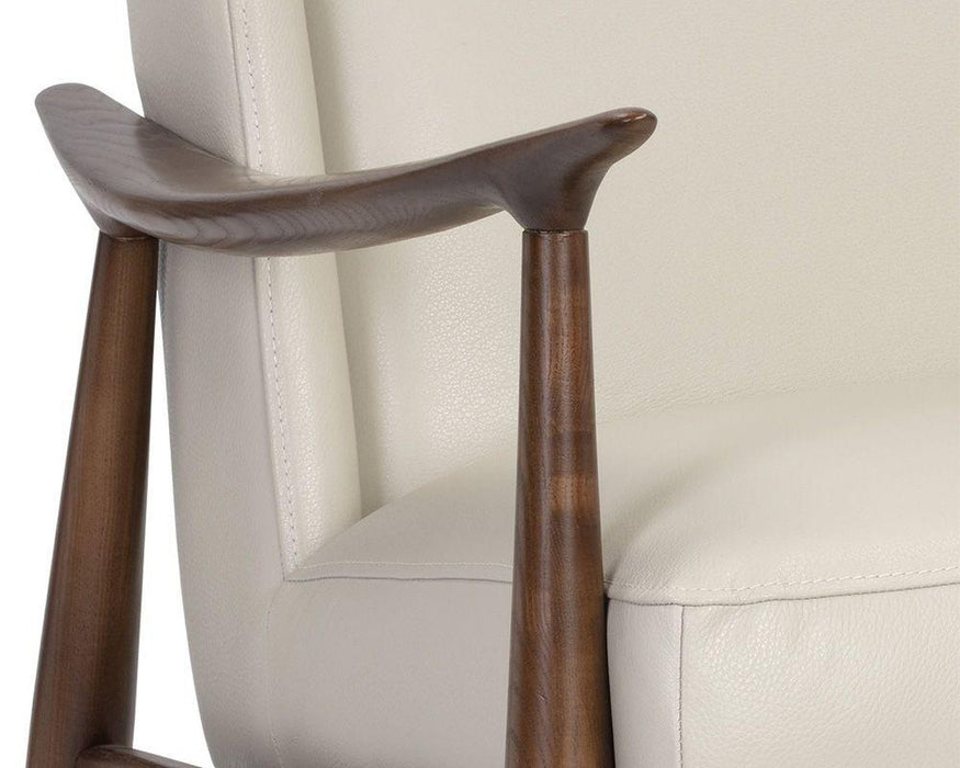 Sunpan Azella Lounge Chair - Manchester Stone Leather