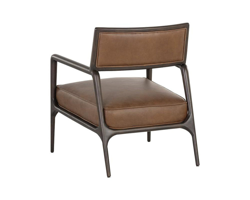 Sunpan Damien Lounge Chair - Vintage Caramel Leather