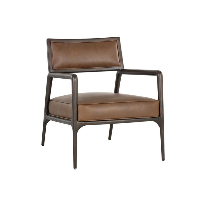 Sunpan Damien Lounge Chair - Vintage Caramel Leather