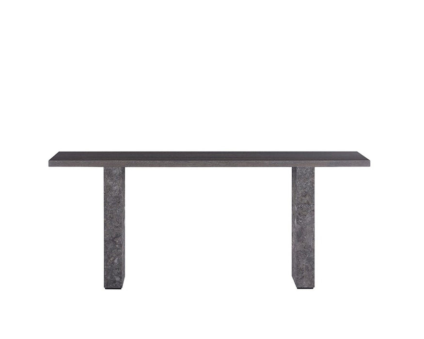 Sunpan Rebel Console Table - Grey Marble/Charcoal Grey