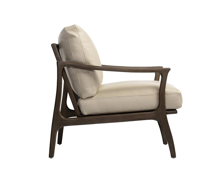 Sunpan Lindley Lounge Chair - Astoria Cream Leather