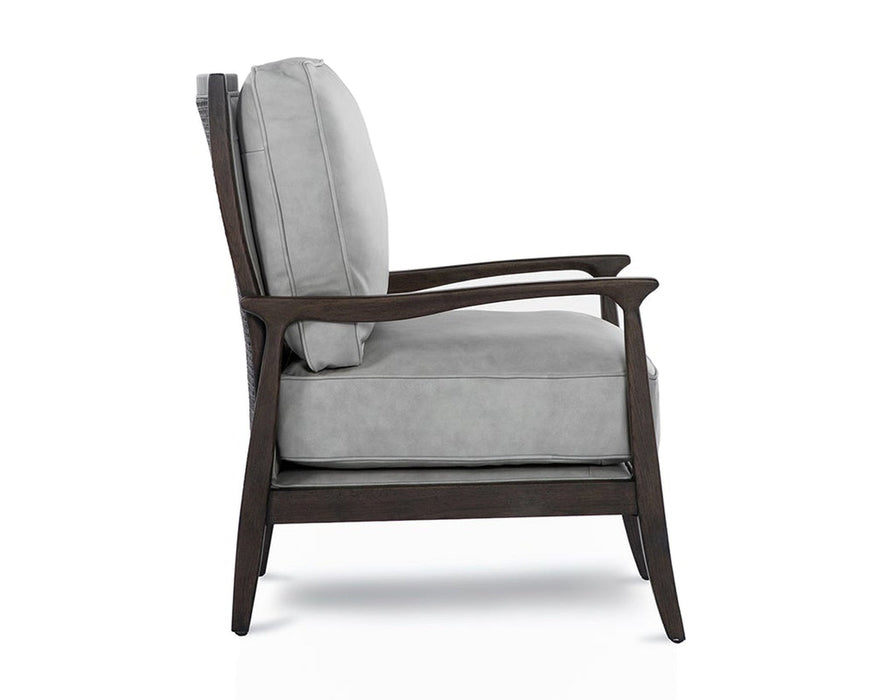 Sunpan Fedele Lounge Chair - Saloon Light Grey Leather