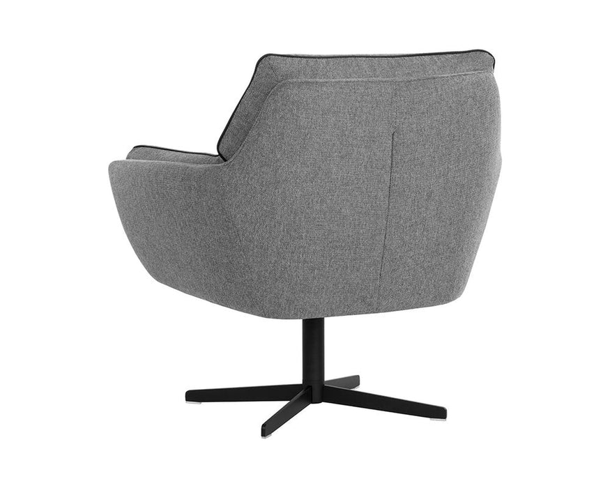 Sunpan Florelle Swivel Lounge Chair - Belfast Koala Grey